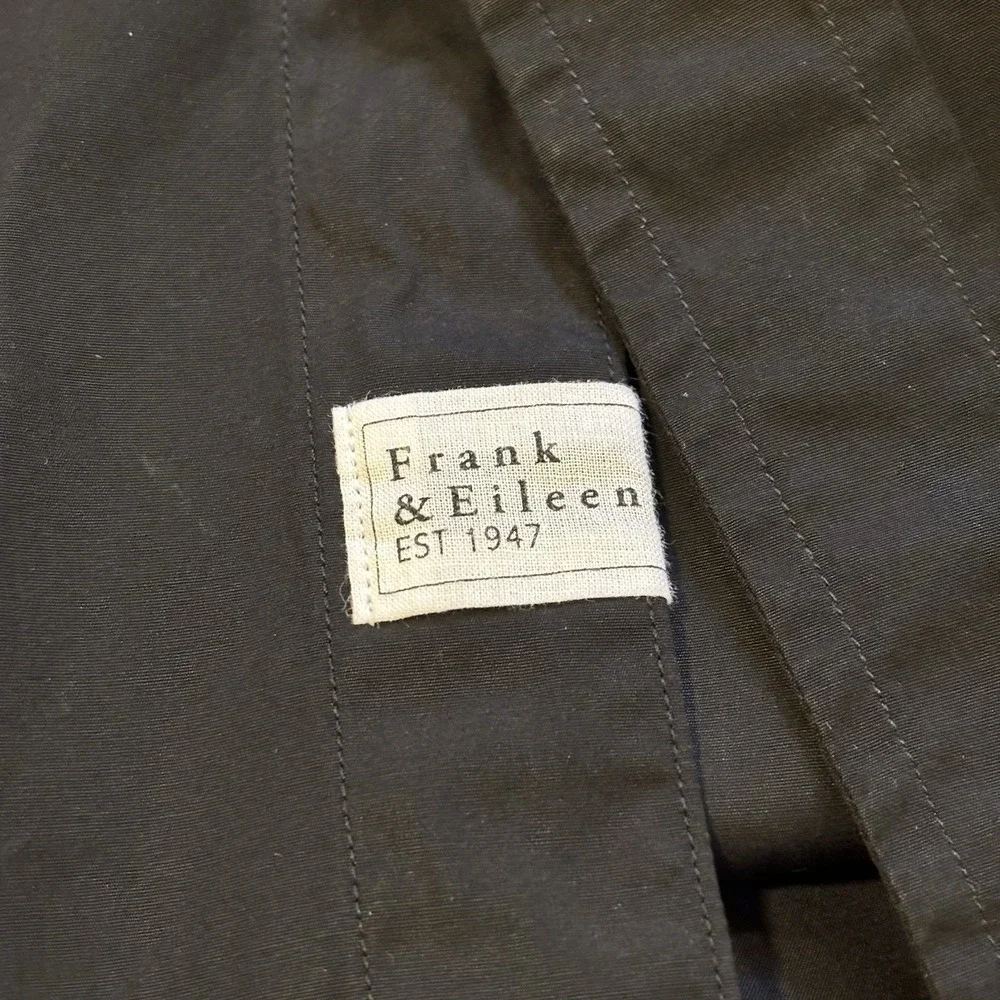 Frank & Eileen Womens XL Oversized Victoria Tuxedo Button Up Shirt Black Top - Picture 9 of 15